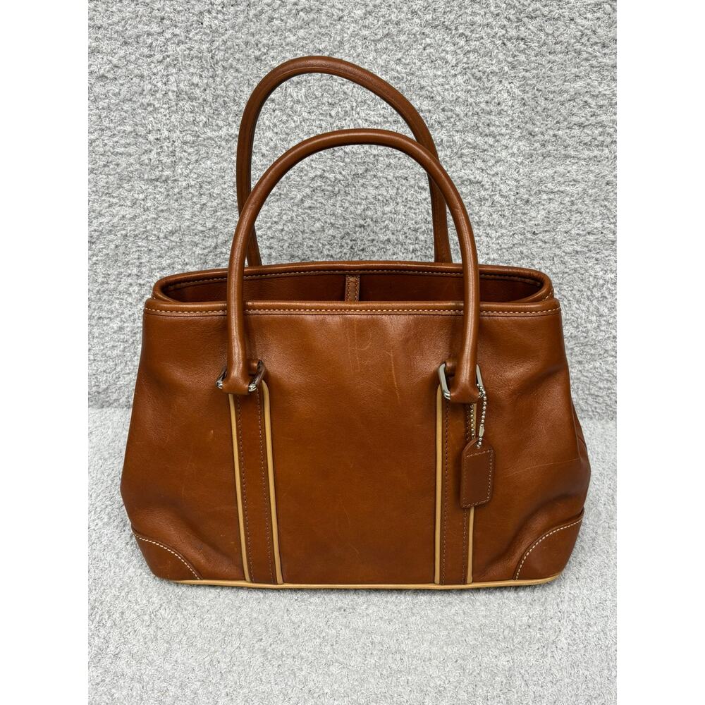 Vintage Coach Hampton Brown Leather Satchel Purse 7586 #71276